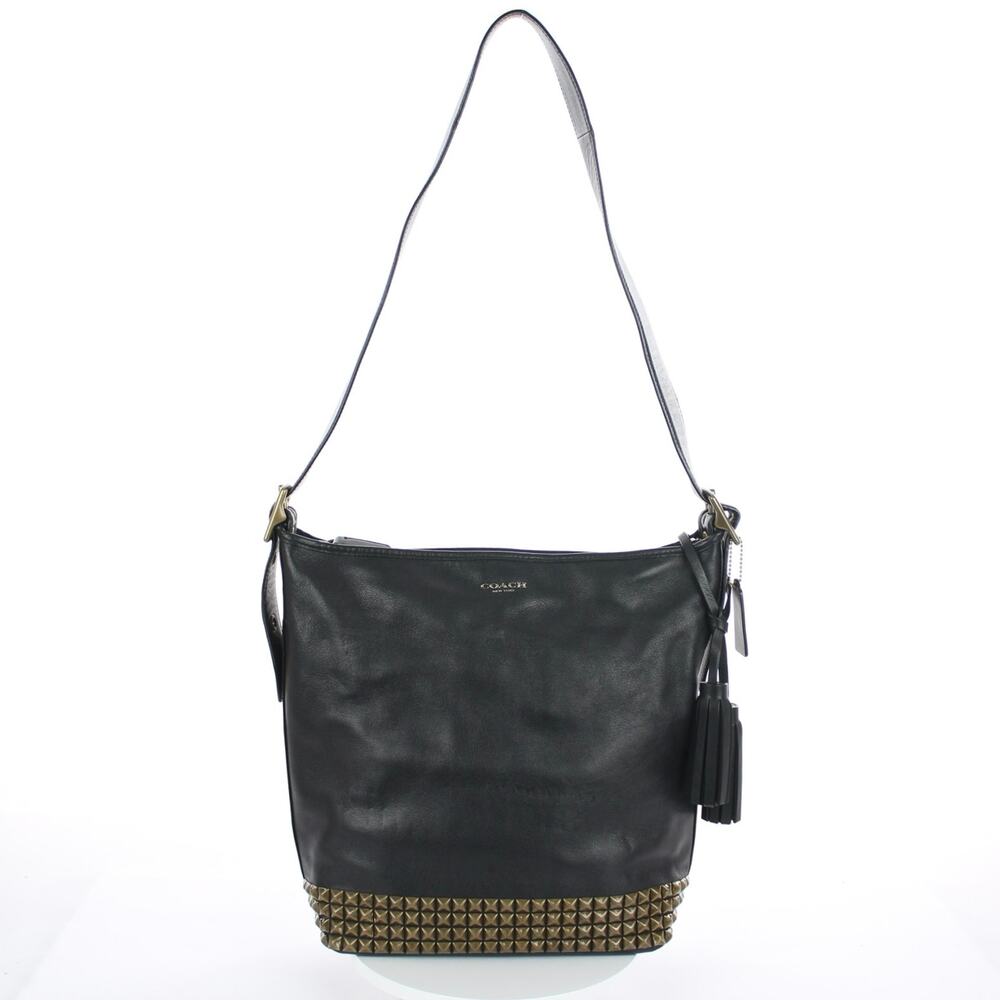 Coach Legacy Studded Black Leather Duffle Bag 26413